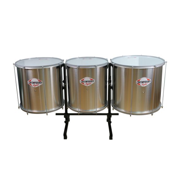Stand avec 3 surdos Light 50cm alignés (18'', 20'' et 22'') - Contemporanés