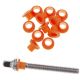 Rondelles nylon pour tirants - Orange (x20) - Sparedrum