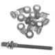 Rondelles nylon pour tirants - Gris (x20) - Sparedrum