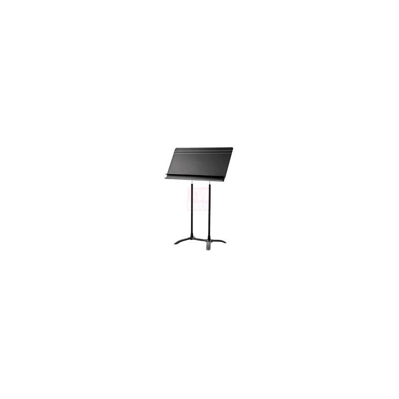 Pupitre Manhasset Chef D'Orchestre Noir 4 Pages - Réglable 72,5-128cm | Plaque Aluminium 81x33cm